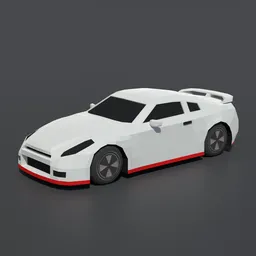 Low Poly Nissan GT-R35