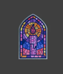 Church glass window style 4