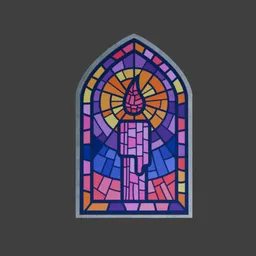 Church glass window style 4