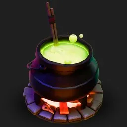 Witch's Cauldron Stylized (lowpoly)