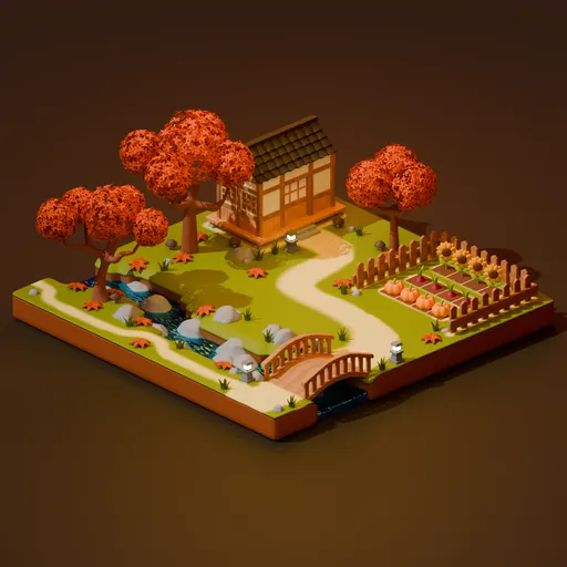 Autumn Japanese Farm Diorama