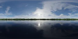 Green Trees Lake Sunny Day