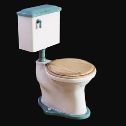 1920s Bathroom Toilet Painted