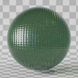 Checker Glass 25mm Vertical Green