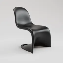 Detailed 3D rendering of a sleek plastic chair, showcasing textural realism, suitable for Blender rendering projects.