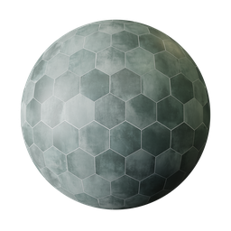 Green hexagon tiles