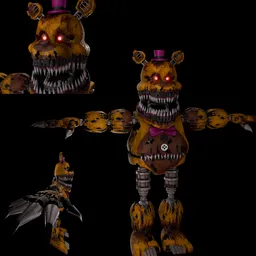 Golden Nightmare Freddy Rigged