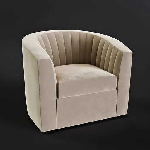 Beige Velvet armchair