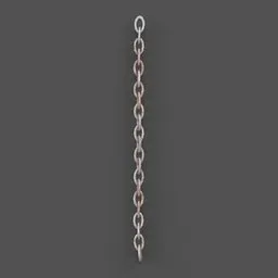 Realistic 3D model of hanging metal chains for Blender rendering, textured for close-up detail.