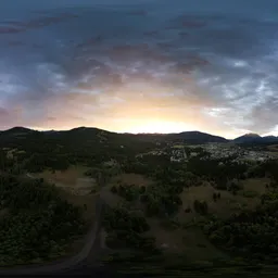 Dramatic Aerial Sunrise Landscape