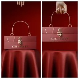 Lipsitck box picked up with hand