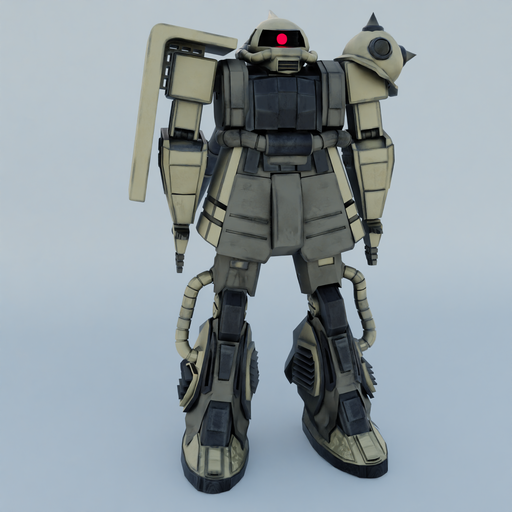 Zaku MKII Dersert rigged version