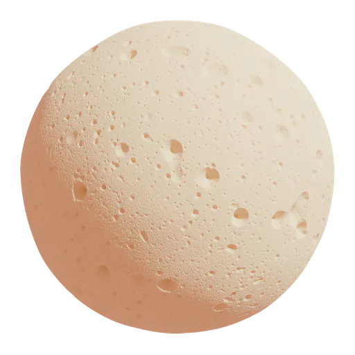 High-resolution procedural memory foam texture for PBR rendering in Blender 3D, detailed and ideal for realistic plastic materials.