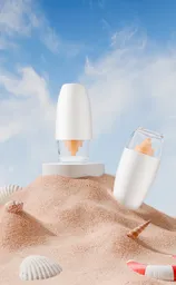 Sunscreen on the sand