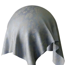 Floral Blue Jacquard