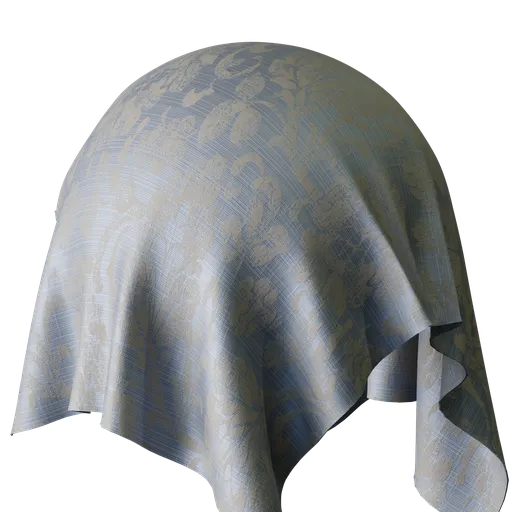 Floral Blue Jacquard