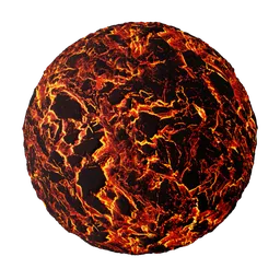 High-quality 2K PBR lava texture for 3D modeling and rendering, suitable for Blender and other 3D applications.