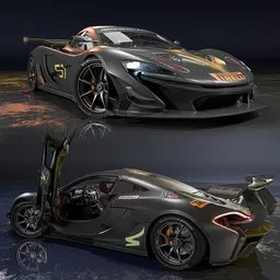 Rigged racing McLaren P one