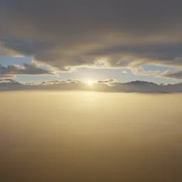 Foggy Morning Sunny Cloudy Sky