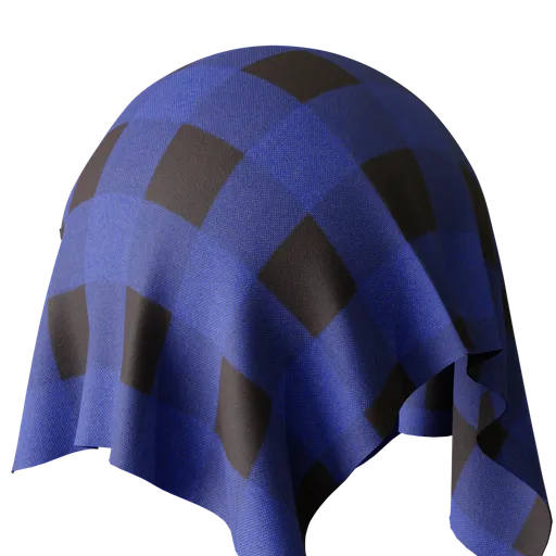 High-resolution blue hatch fabric texture for 3D modeling, suitable for Blender PBR material use.