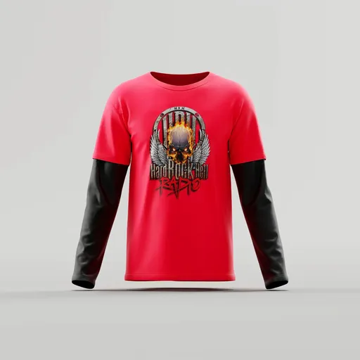 Hard Rock Hell Layered Skull T-Shirt