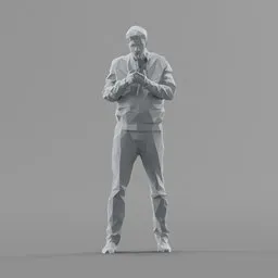 Lowpoly Smoking Man