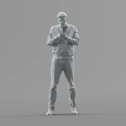 Lowpoly Smoking Man