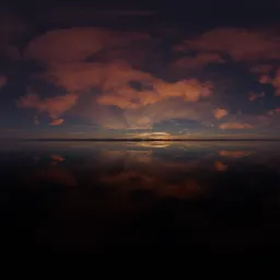 Cloudy Twilight Sky Landscape