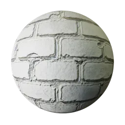White brick wall seamless