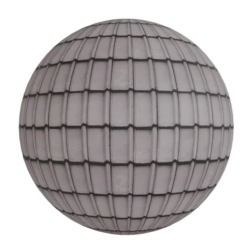 Rippled slate roof tile
