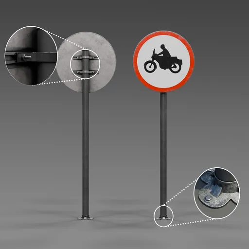 Sign no motorcycles