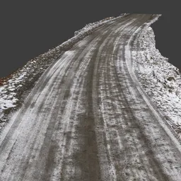 Winter Dirt Road Path Photoscan