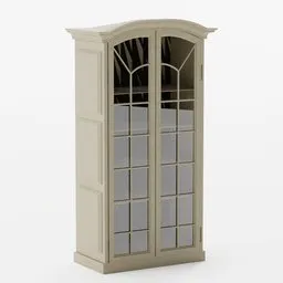 Sage Green Arched Display Cabinet