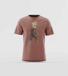 Baby Groot Graphic T-Shirt — Dusty Rose