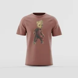 Baby Groot Graphic T-Shirt — Dusty Rose