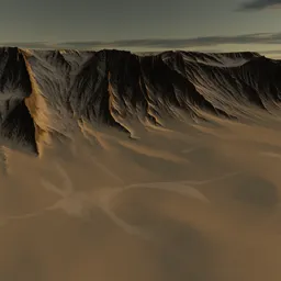 Detailed snowy mountain range 3D model with realistic textures for Blender rendering.