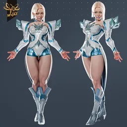 Emma Frost Marvel Rivals 3D Model
