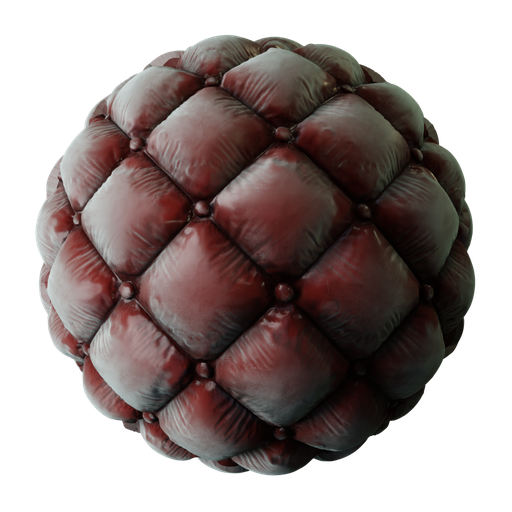 BlenderKit Download the FREE Leather Tufted upholstery color falloff