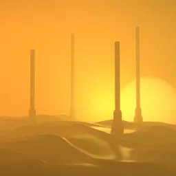 Surreal Desert Monoliths