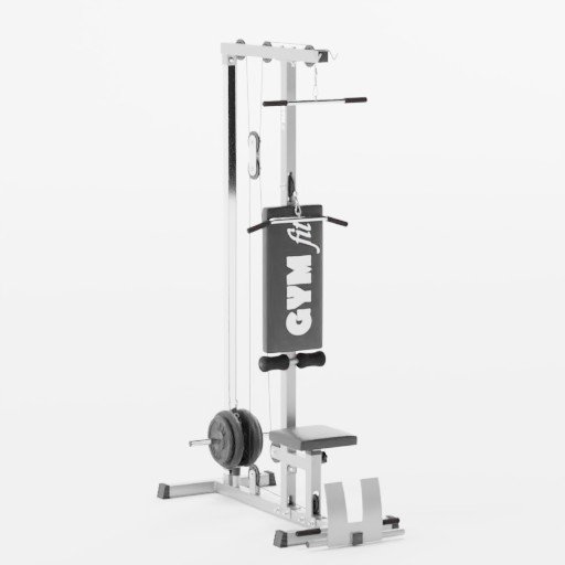 Bench with pulley Gyms models BlenderKit
