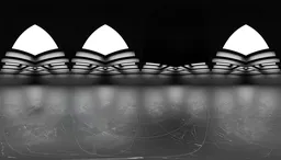 Futuristic hall interior