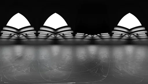 Futuristic hall interior