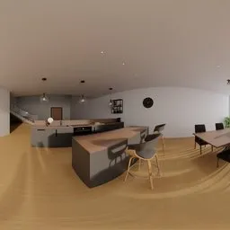Open-Plan Kitchen, Dining & Living Space