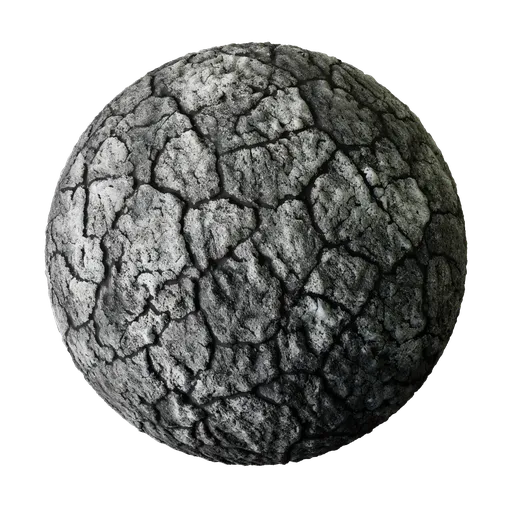 Grey cracked rock