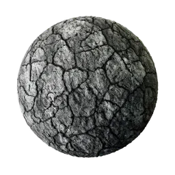 Grey cracked rock