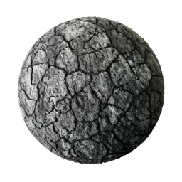 Grey cracked rock