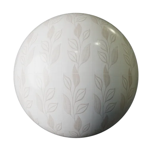 Vertical Floral Decorative Tile