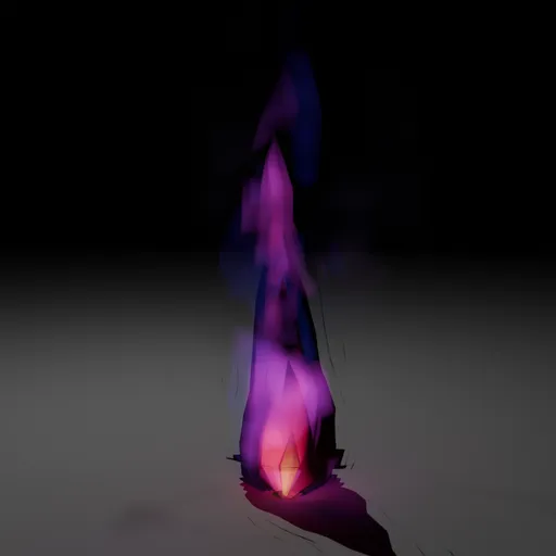 Mystical Crystal Fire by geo nodes