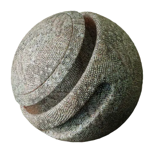 Detailed reptile skin texture for 3D rendering, showcasing a high-quality 2K PBR lizard scales material suitable for Blender.
