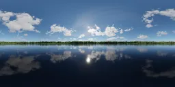 Sunny Cloudy Blue Sky Day